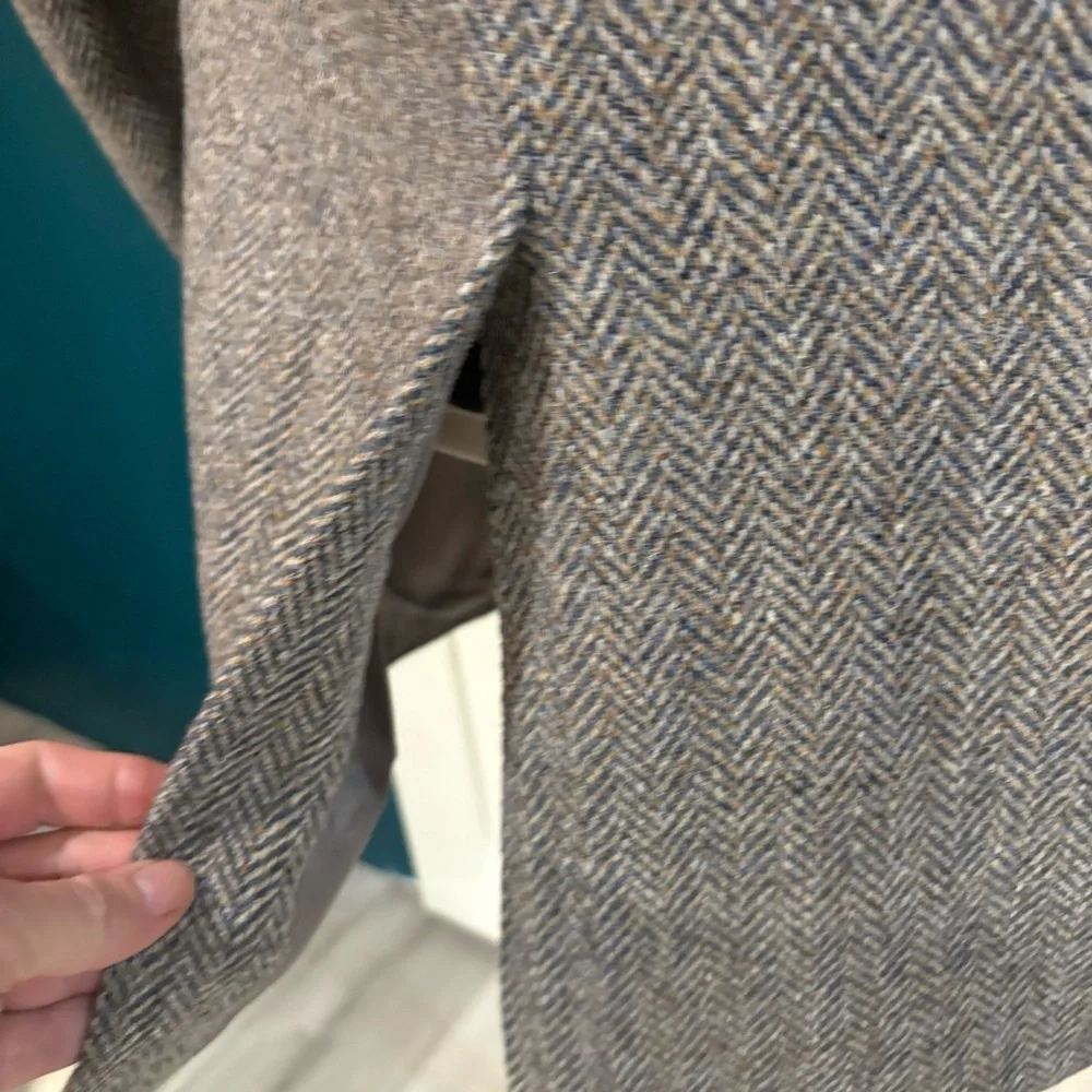 Vintage Harris Tweed Herringbone blazer Jacket Dark Academia / Preppy - Picture 5 of 9